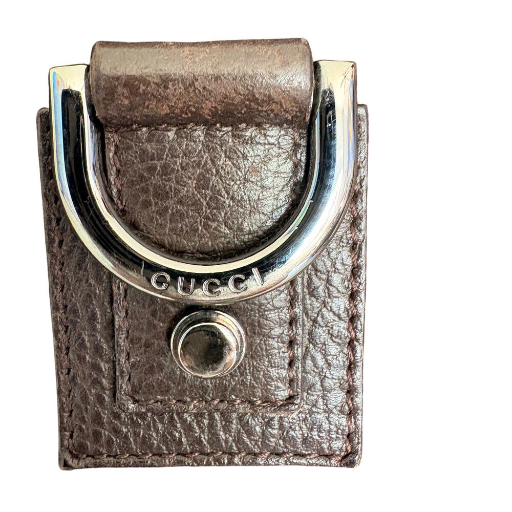 Vintage Gucci Abbey D-Ring Crossbody Hand Shoulder Bag Brown Silver Authentic - Picture 3 of 15